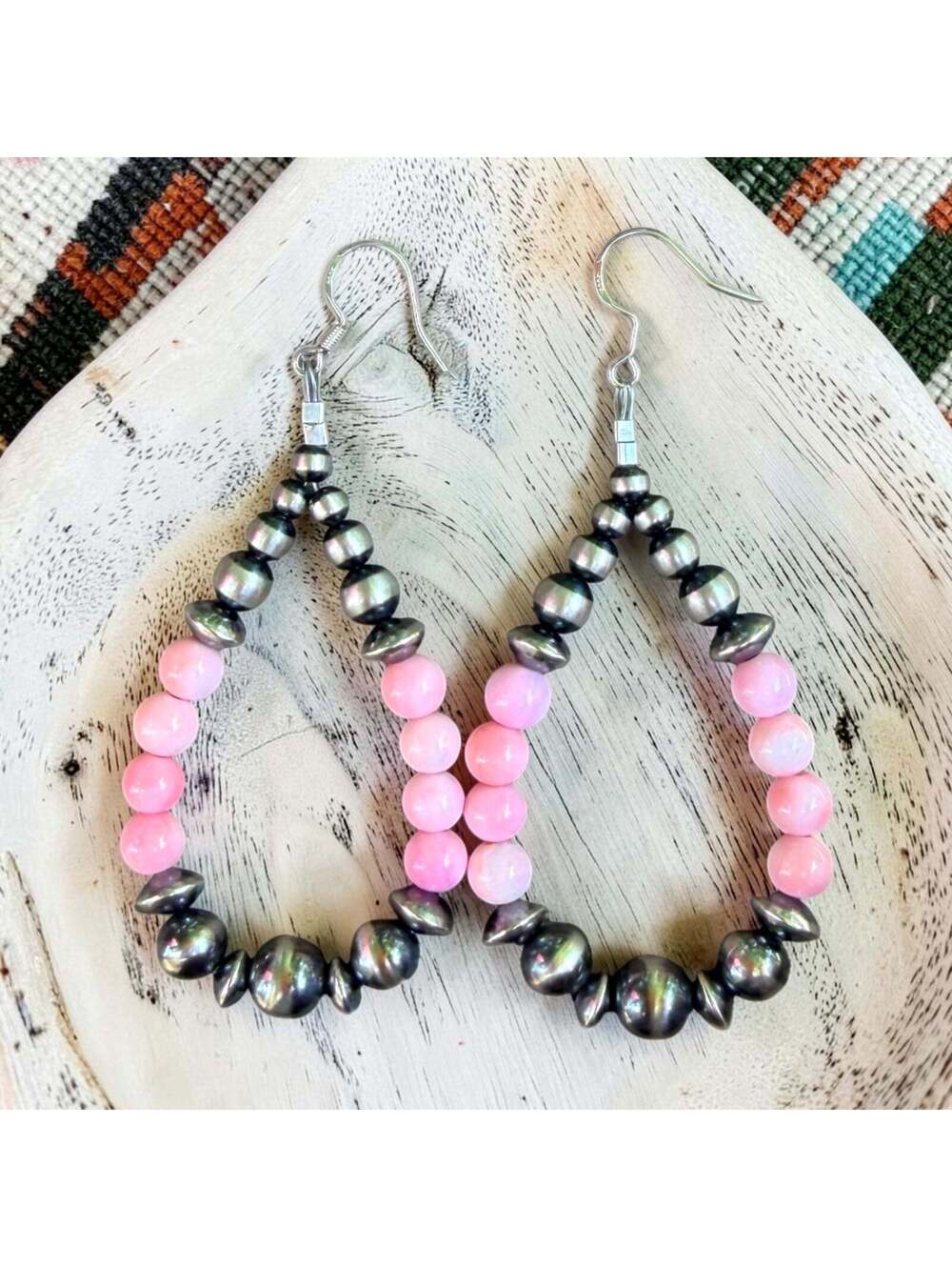 3" Pink Conch Earrings w/ 4-8mm Pearls & 6-7mm Saucers Weight 6.20 Grams Each